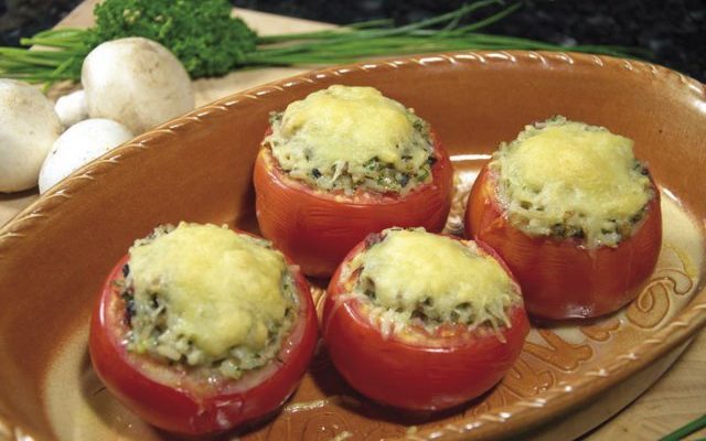 Pilz-Rezepte: Mit Champignons gefüllte Tomaten